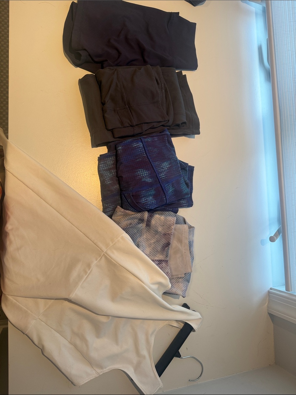 Lot of Girls size 10-12 leggings, bike shorts and casual white dress